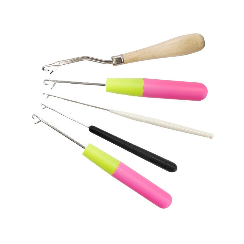 HSYMQ 5PCS Latch Hook, Different Sizes Small Crochet Hooks Needle for Hair - Image 2